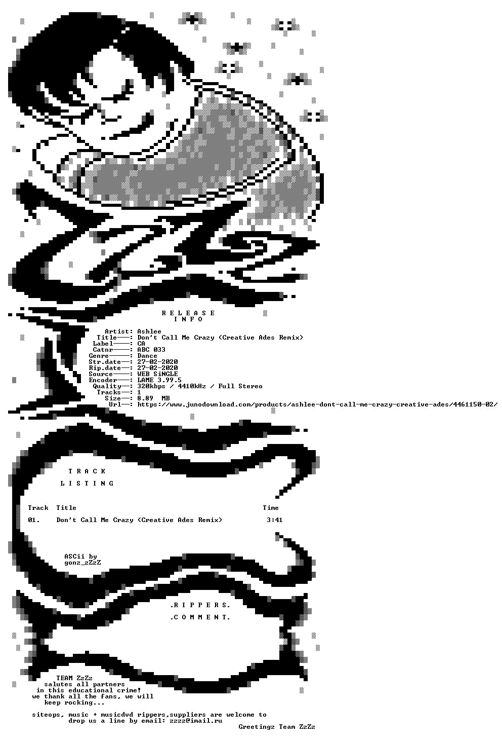 Ashlee Dont Call Me Crazy Creative Ades Remix Abc 033 Single Web 2020 Zzzz Scnlog Me